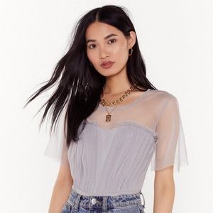 Nasty Gal | Got It On Overlay Mesh Bodysuit